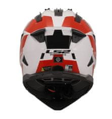 LS2 Motoristična enduro čelada Pioneer II Hill (MX702), bela/rdeča