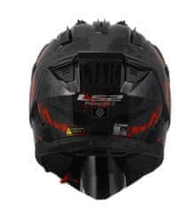 LS2 Motoristična enduro čelada Pioneer II Crazy (MX702), siva/rdeča