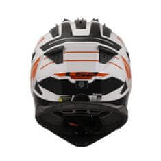 LS2 Motoristična enduro čelada Pioneer II Namib (MX702), bela/oranžna