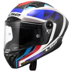 LS2 Športna karbonska motoristična čelada Thunder GP Raute (FF805), modra/rdeča
