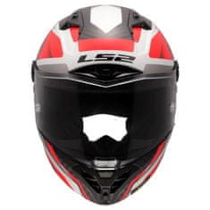 LS2 Športna karbonska motoristična čelada Thunder GP Raute (FF805), bela/rdeča