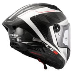 LS2 Športna karbonska motoristična čelada Thunder GP Raute (FF805), bela/siva