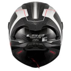 LS2 Športna karbonska motoristična čelada Thunder GP Raute (FF805), bela/siva