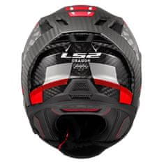 LS2 Karbonska motoristična čelada Dragon Trax (FF807), rdeča