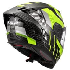 LS2 Karbonska motoristična čelada Dragon Trax (FF807), rumena/črna
