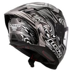 LS2 Karbonska motoristična čelada Dragon Enthum (FF807), srebrna/bela