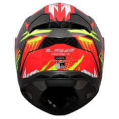 LS2 Karbonska motoristična čelada Vector II Tantic (FF811), rdeča/rumena