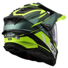 LS2 Motoristična enduro čelada Explorer Spire (MX701), zelena/rumena