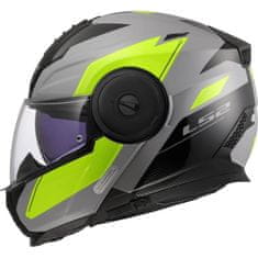 LS2 Preklopna čelada za motor Scope II Duria (FF902), siva/rumena