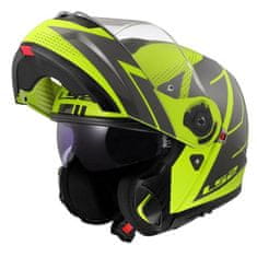 LS2 Preklopna čelada za motor Strobe II Code (FF908), rumena/siva