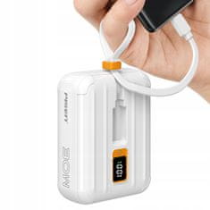 shumee POWERBANK 10000 mAh 30W 3A LIGHTNING USB C 2x KABEL ZA IPHONE APPLE WHITE