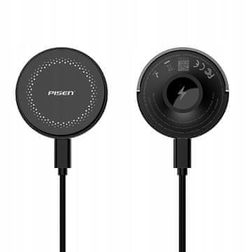 shumee 15 W hitri brezžični polnilnik s stojalom Apple Watch iPhone Black