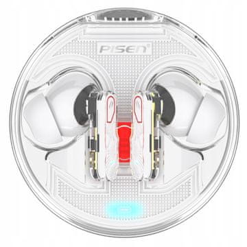 shumee BREZŽIČNE BLUETOOTH SLUŠALKE PISEN S PROZORNO POWERBANK