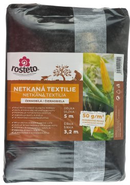 Rosteto Neotex / netkani tekstil - črno-beli 50g širina 5 x 3,2 m