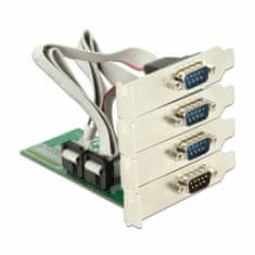Delock kartica PCIe Serijska 4x RS232 + Low Profile 89557