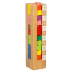 WOWO Lesene učne kocke Montessori puzzle barvne