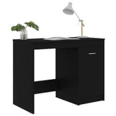 Vidaxl Pisalna miza črna 100x50x76 cm iverna plošča