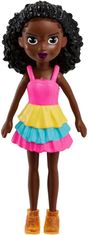 Polly Pocket Mattel Polly Pocket - Poletna modna punčka temnopolta (HKV84)
