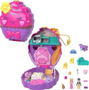 Polly Pocket Mattel Polly Pocket - Kompaktni komplet za sladke priboljške Cupcake (HKV31)