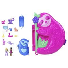 Polly Pocket Mattel Polly Pocket: Torba s plišastimi lenuhi 2 v 1 (HRD40)