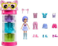 Polly Pocket Mattel Polly Pocket - Ogrinjalna omara za modo na temo muce (HKW07)