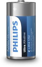 Philips Baterija LR14E2B/10 Ultra Alkaline C 2pcs
