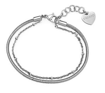 S'Agapõ Dvojna debela jeklena zapestnica SHK23