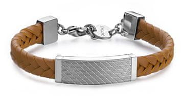 S'Agapõ Rjava usnjena moška zapestnica Ripple SRP71