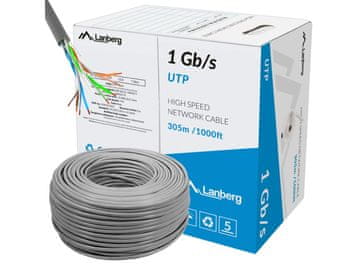 Lanberg KABEL LAN UTP 1GB/S 305M ŽICA CCA LANBERG