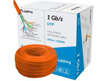 Lanberg KABEL LAN UTP 1GB/S 305M ŽICA CCA LANBERG