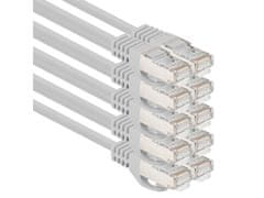 Lanberg PATCHCORD CAT.6 FTP, Ethernet FLUKE PASSED LANBERG omrežni kabel Siva 10 szt 0,25 m