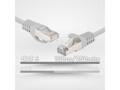 Lanberg PATCHCORD CAT.6 FTP, Ethernet FLUKE PASSED LANBERG omrežni kabel Siva 10 szt 0,25 m