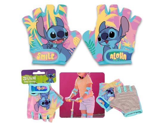 Disney DISNEY Stitch Otroške kolesarske rokavice za deklice, z zapenjanjem na ježka