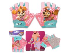 Paw Patrol Otroške kolesarske rokavice Paw Patrol Skye Liberty za deklice, z zapenjanjem na ježka 