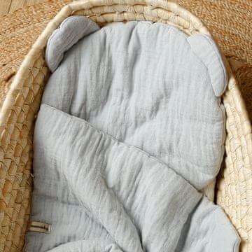 shumee Predšolska posteljnina Muslin 100x130 | siva