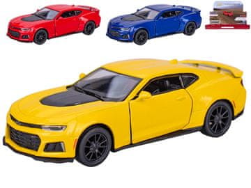 Kinsmart Chevrolet Camaro ZL1 2017 12,5 cm 1:38 kovinski reverz - mešanica barv (rdeča, rumena, modra)