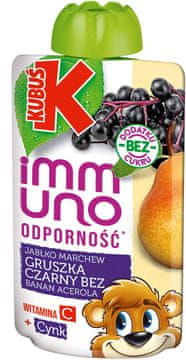 shumee Kubuś Immuno Resistance Jabolko hruška korenje banana acerola bezgov pire 100 g