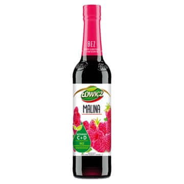 Agros Łowicz Prehransko dopolnilo malinov sirup 400 ml