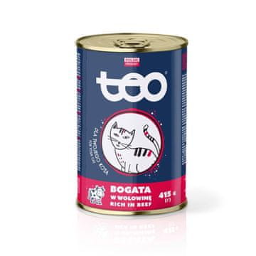 shumee TEO mokra hrana za mačke, bogata z govedino 415 g