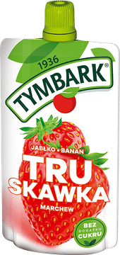 shumee Tymbark 100% sadna in korenčkova pena, jagoda, jabolko, banana, korenje, 120 g