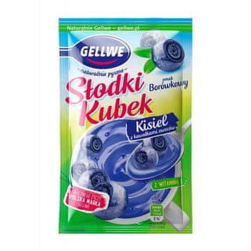 shumee Gellwe Słodki Kubek žele s koščki sadja, okus borovnice, 28 g