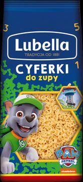 shumee Lubella otroške testenine Mini številke Paw Patrol 350 g
