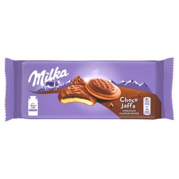 Mondelez Milka Choco Jaffa piškoti s peno z okusom čokolade, preliti z mlečno čokolado 128 g