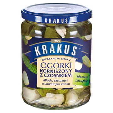 Agros Krakus vložene kumarice s česnom 500 g