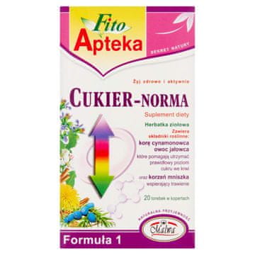 Malwa Fito Apteka Prehransko dopolnilo zeliščni čaj z normo sladkorja 40 g (20 x 2 g)