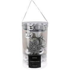 HOMESTYLING Božični okraski Homestyling KO-CAN304010 komplet 57 srebrnih