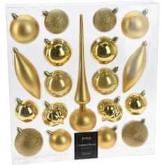 HOMESTYLING Božični okraski Homestyling KO-CAN305200 komplet 19 zlatih