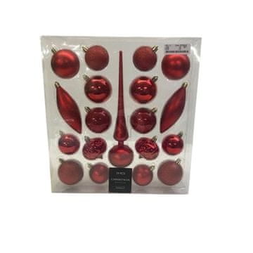 HOMESTYLING Božični okraski Homestyling KO-CAN305220 komplet 19 rdečih