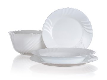 Bormioli Rocco Jedilni set EBRO 19 kosov. steklo BELI