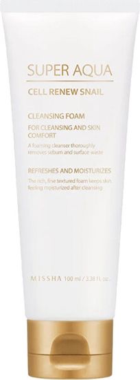 MISSHA Čistilna pena s polžjim izvlečkom Super Aqua Cell Renew Snail (Cleansing Foam) 100 ml